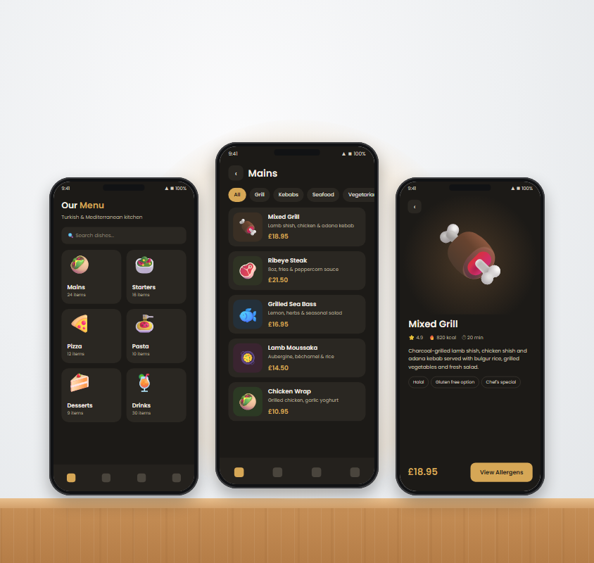 Restaurant Menu Mobile App Development
