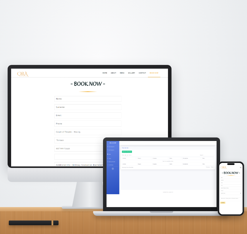 Booking and Click and Collect Ordering Development